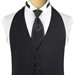 The Tuxedo Lady Backless Vest and Black Satin Windsor Tie